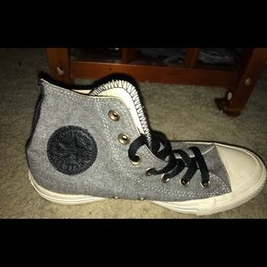 Black/Gray high top converse size women’s 7